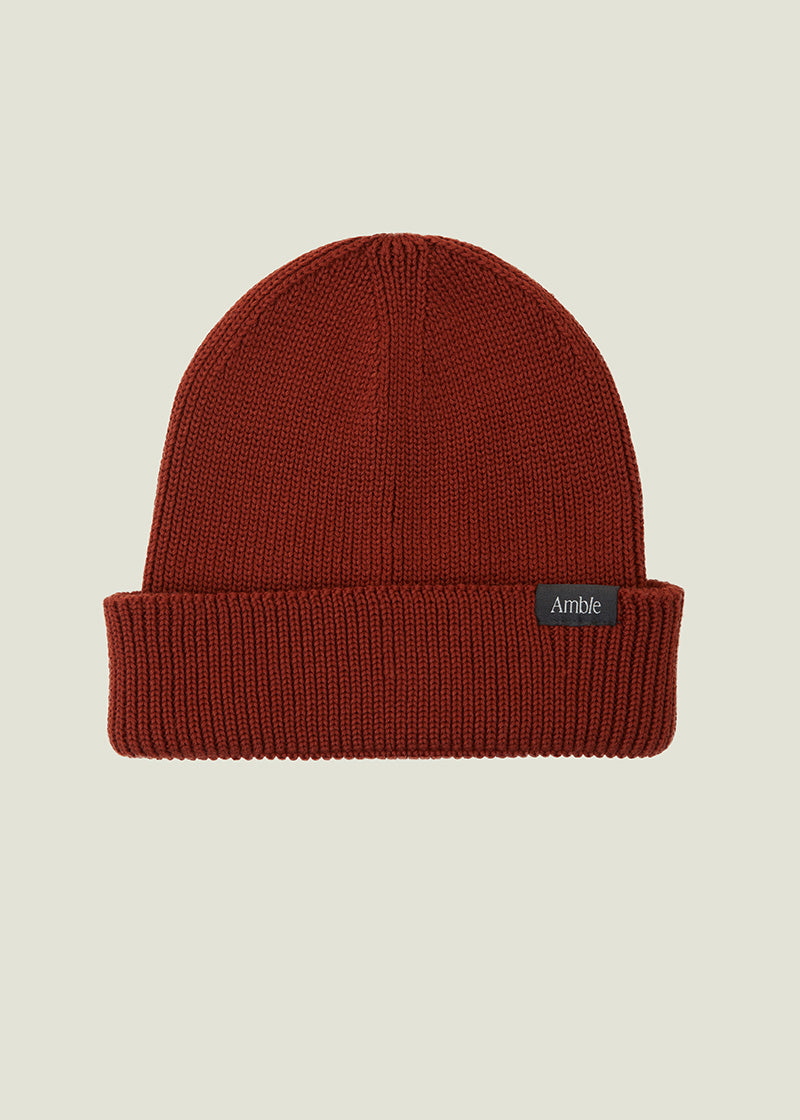 Highlands Beanie - Rust (Side Label)