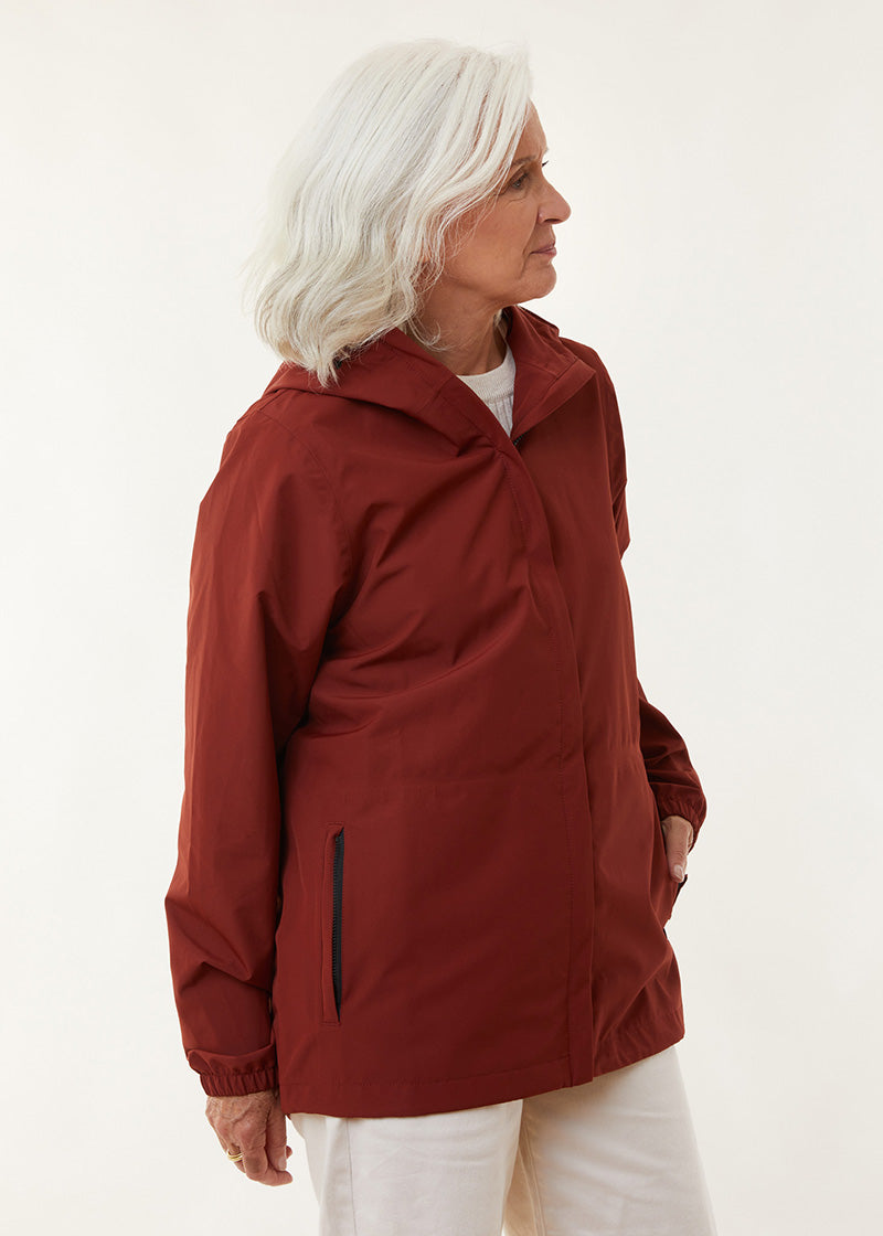 Elements Waterproof Jacket - Terracotta