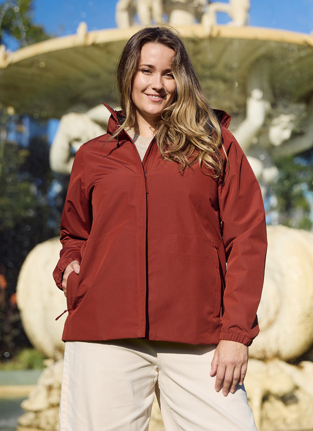 Elements Waterproof Jacket - Terracotta