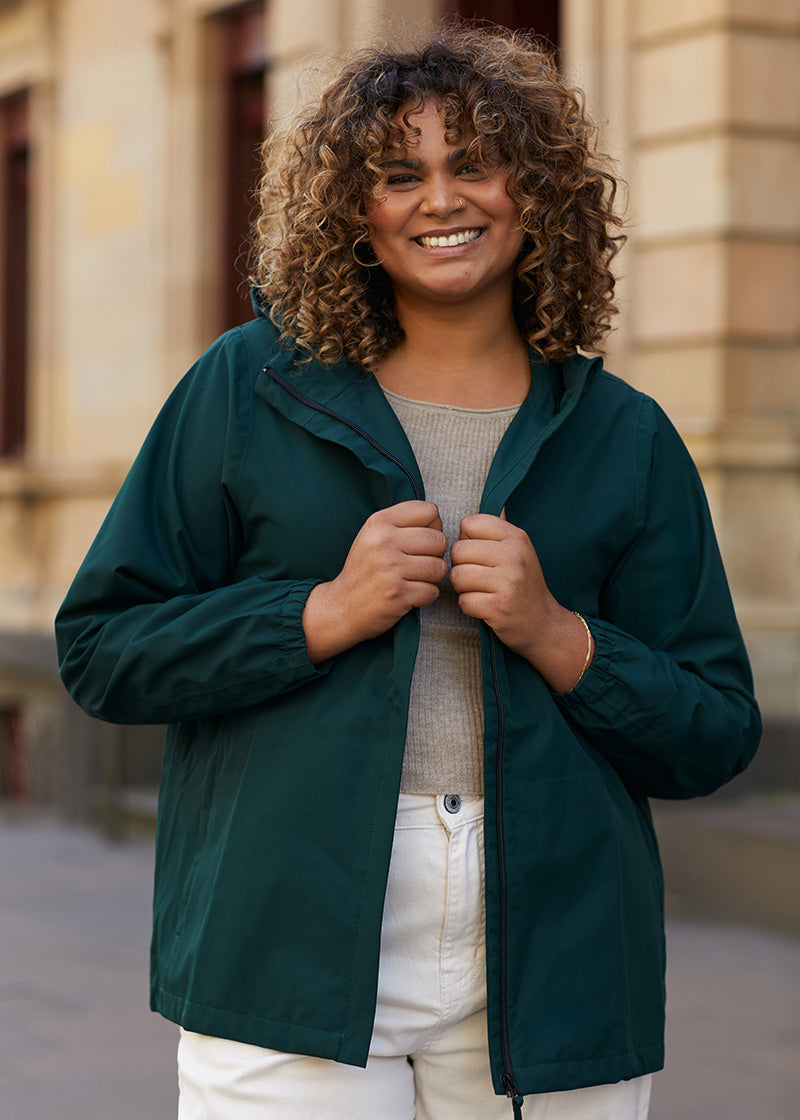 Eucalyptus Waterproof Jacket Green Australian Sustainable Raincoats