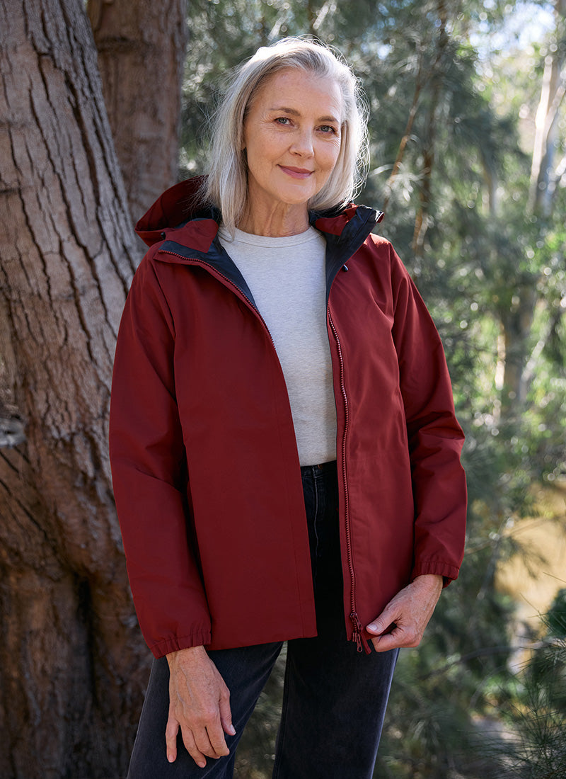 Elements Waterproof Jacket - Terracotta