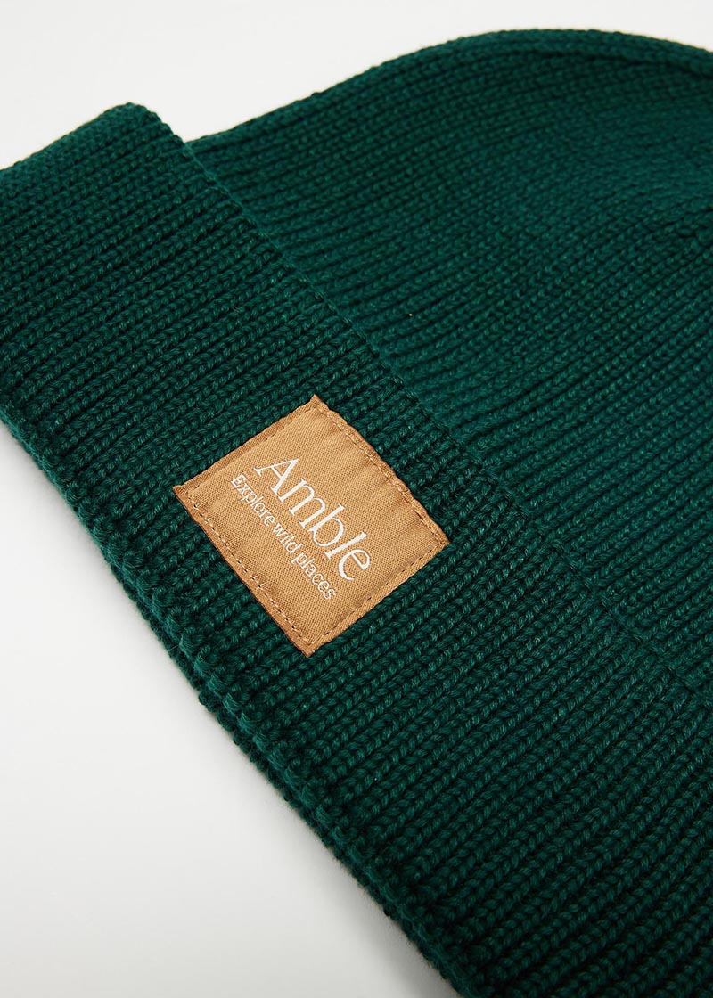 Highlands Beanie - Eucalyptus (Front Label)