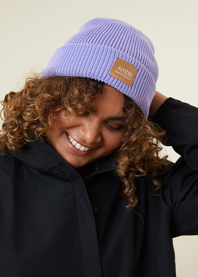 Highlands Beanie - Lilac (Front Label)