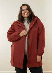 Refuge Long Waterproof Jacket - Terracotta