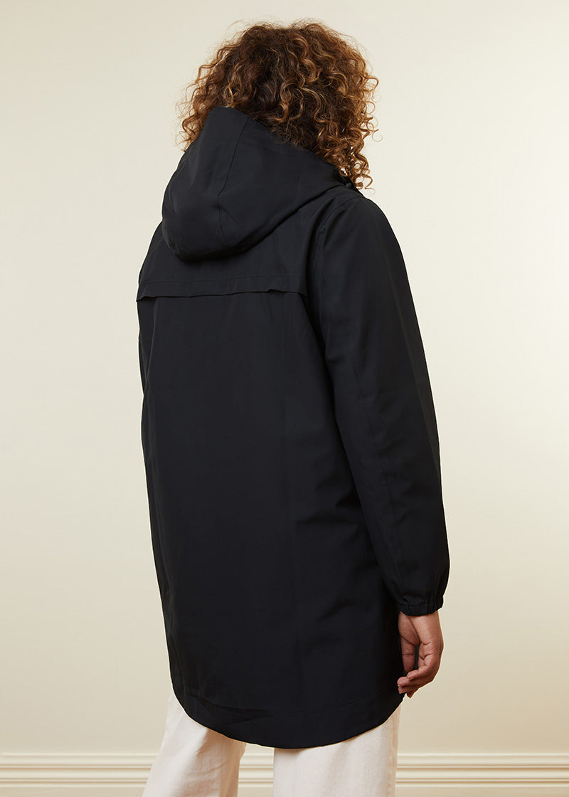 Refuge Long Waterproof Jacket - Black